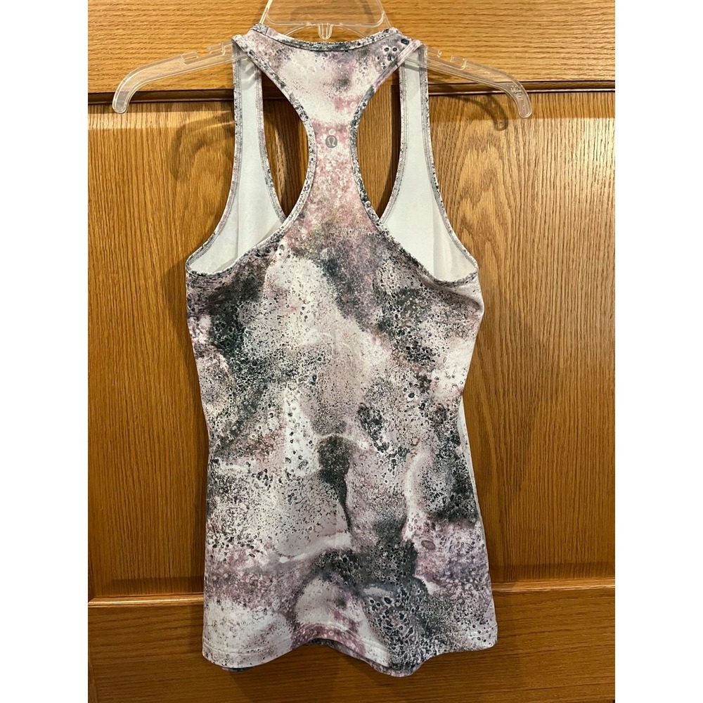 Lululemon Cool Racerback Tank Top Sugar Crush Multicolor Size 4 - Picture 3 of 4
